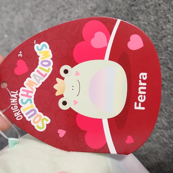 Fenra 6" Squishmallow stuffed animal Pastel Valentines Day Frog with crown - Picture 2 of 5